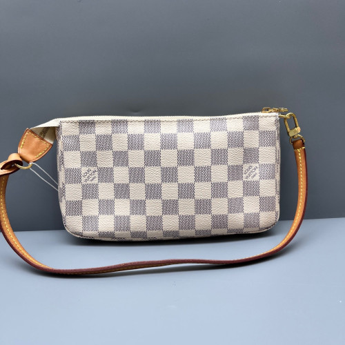 Louis Vuitton Pochette Accessories 22 Damier Azur White