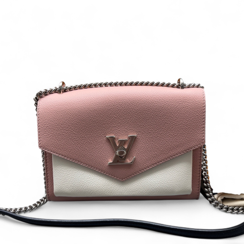 Louis Vuitton Mylockme Chain Bag BB Calfskin Pink White