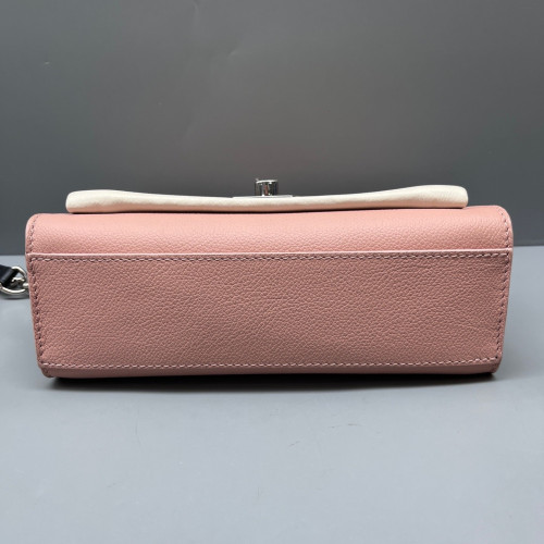 Louis Vuitton Mylockme Chain Bag BB Calfskin Pink White