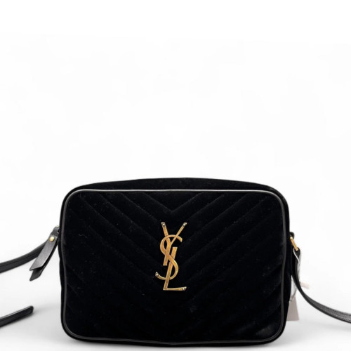 Yves Saint Laurent Camera Case Velvet Calfskin Black