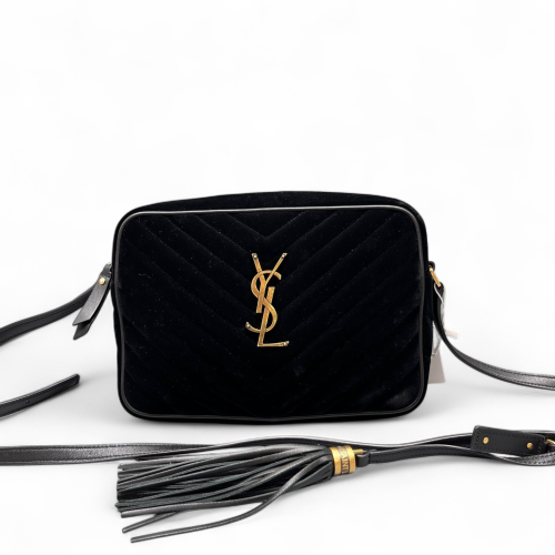 Yves Saint Laurent Camera Case Velvet Calfskin Black