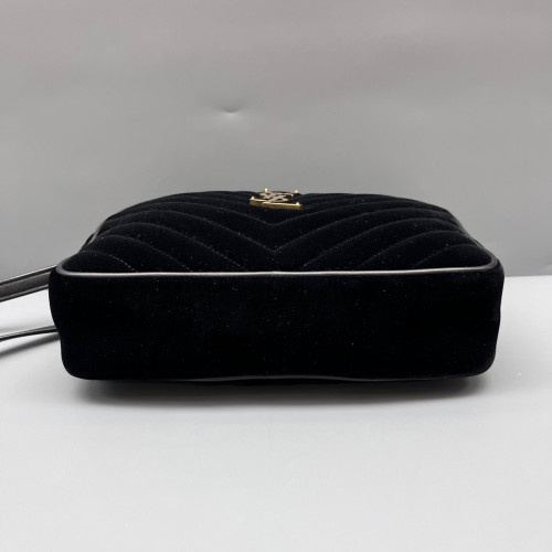Yves Saint Laurent Camera Case Velvet Calfskin Black