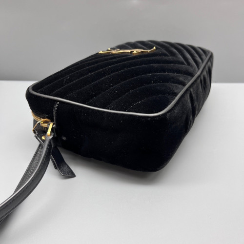 Yves Saint Laurent Camera Case Velvet Calfskin Black