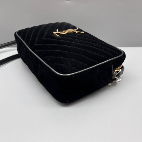 Yves Saint Laurent Camera Case Velvet Calfskin Black