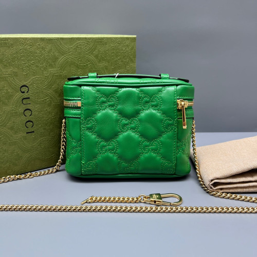 Gucci Small Vanity Case GG Supreme Monogram Green