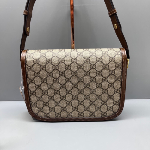 Gucci Horsebit Medium Horsebit 1955 GG Monogram Calfskin Brown Khaki
