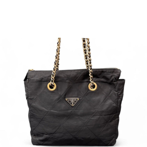 Prada Re-Edition 1995 Chaine Tote Tessuto Nylon Black