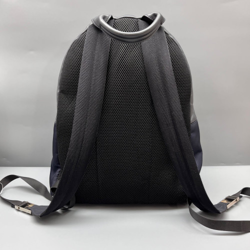Fendi Monster Eyes Large Backpack Nylon Calfskin Black Navy White