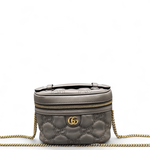Gucci Mini Top Handle Vanity Case Guccissima Grey