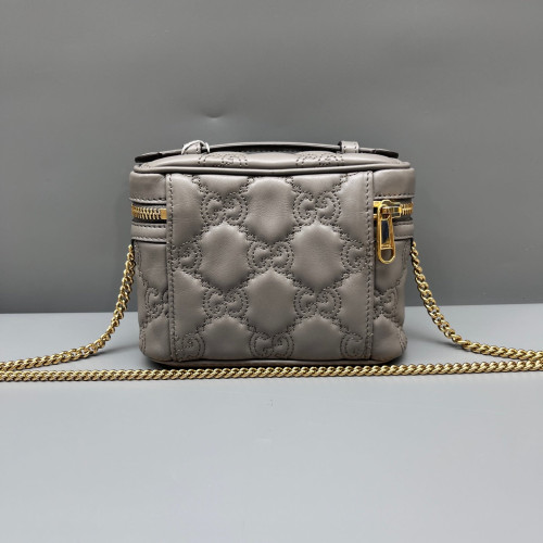 Gucci Mini Top Handle Vanity Case Guccissima Grey