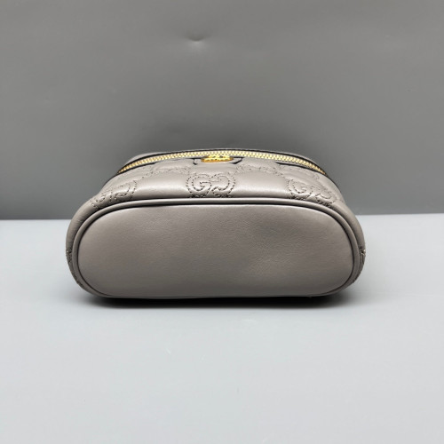 Gucci Mini Top Handle Vanity Case Guccissima Grey