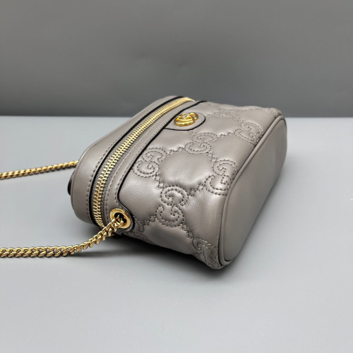 Gucci Mini Top Handle Vanity Case Guccissima Grey