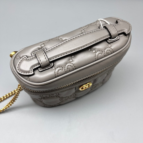 Gucci Mini Top Handle Vanity Case Guccissima Grey