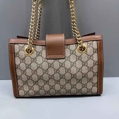 Gucci Small Padlock Tote GG Supreme Monogram Brown Beige Gucci Small Padlock Tote GG Supreme Monogram Brown Beige