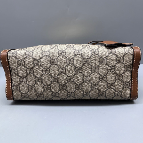 Gucci Small Padlock Tote GG Supreme Monogram Brown Beige Gucci Small Padlock Tote GG Supreme Monogram Brown Beige