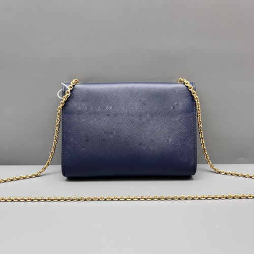 Salvatore Ferragamo Vara Bow Chain Wallet Saffiano Calfskin Dark Blue Salvatore Ferragamo Vara Bow Chain Wallet Saffiano Calfskin Dark Blue