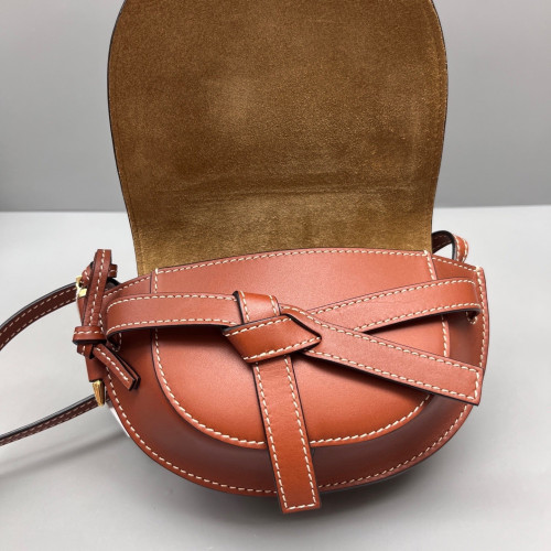 Loewe Mini Gate Calfskin Brown