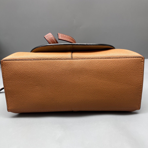 Loewe Small Gate Tote Grained Calfskin Brown