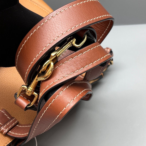 Loewe Small Gate Tote Grained Calfskin Brown