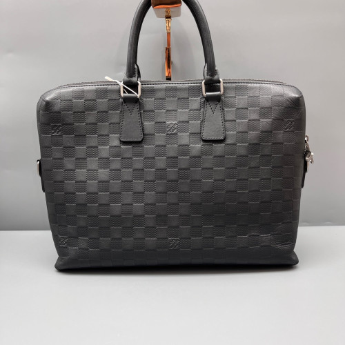 Louis Vuitton Porte Documents Jour Monogram Shadow Black