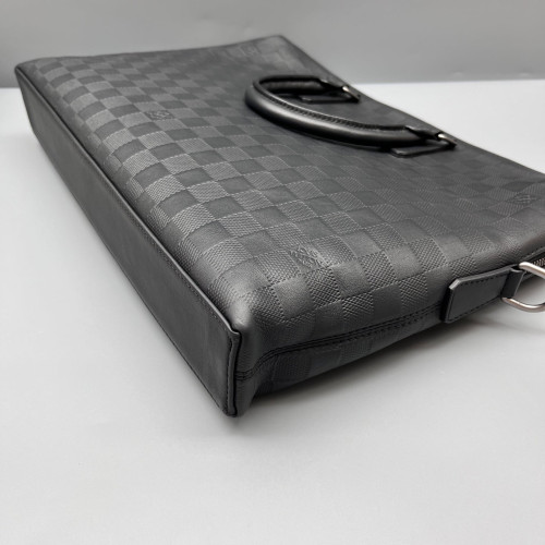 Louis Vuitton Porte Documents Jour Monogram Shadow Black