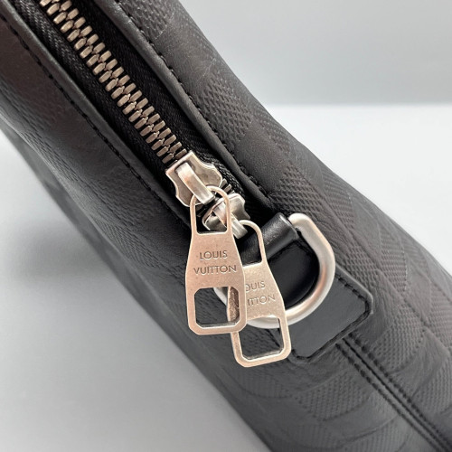 Louis Vuitton Porte Documents Jour Monogram Shadow Black