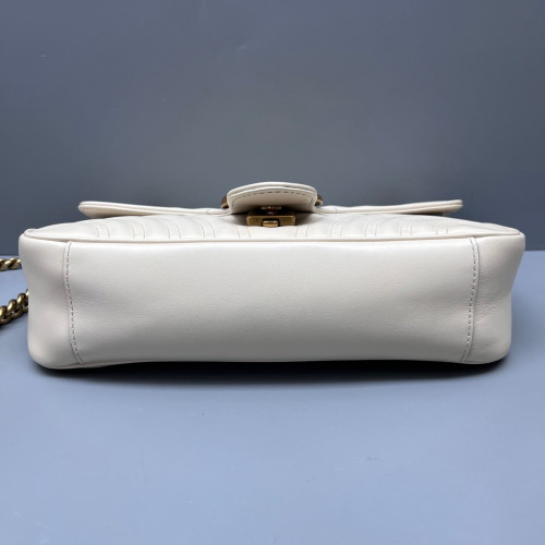 Gucci Diamante Small GG Marmont Calfskin White