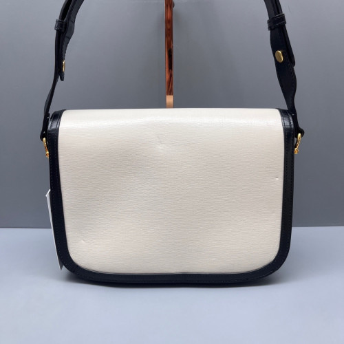 Gucci Medium Horsebit 1955 Calfskin White Yellow Black