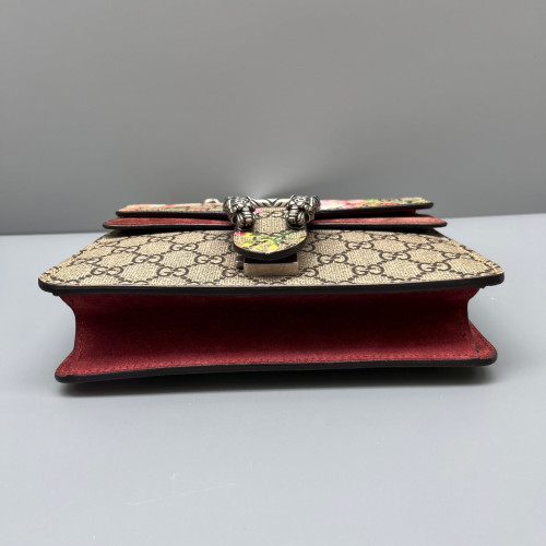 Gucci Mini Dionysus GG Supreme Monogram Blooms Beige Pink Red