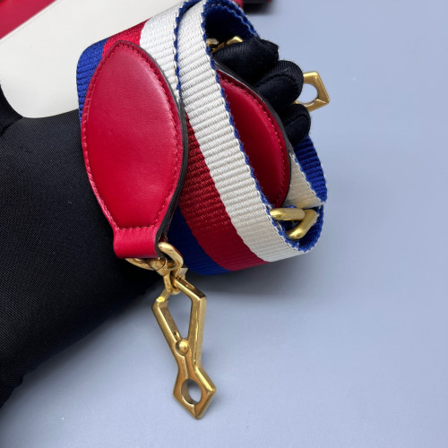 Gucci Queen Margaret Broadway Shoulder Bag Calfskin White Red Blue