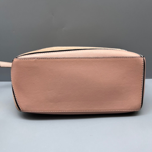 Loewe Small Puzzle Suede Calfskin Pink Beige Loewe Small Puzzle Suede Calfskin Pink Beige