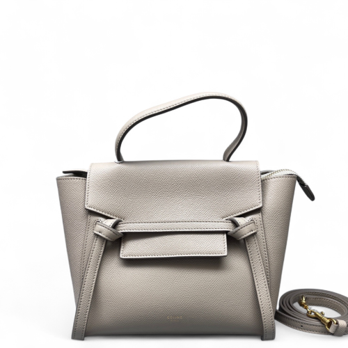 Celine Nano Belt Bag Grained Calfskin Grey