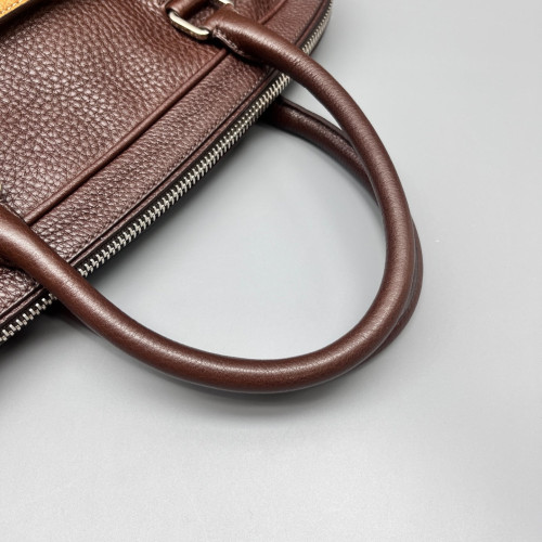 Prada Briefcase Vitello Daino Brown Yellow Prada Briefcase Vitello Daino Brown Yellow