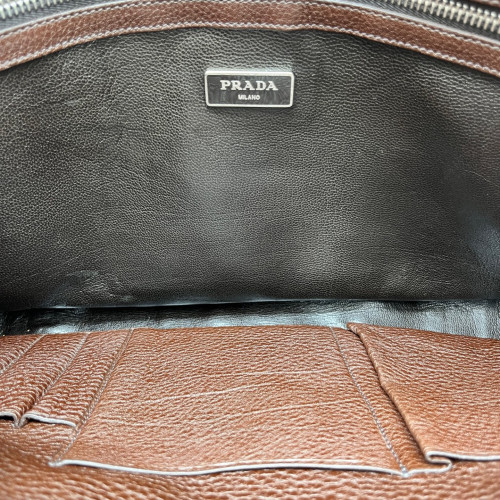 Prada Briefcase Vitello Daino Brown Yellow Prada Briefcase Vitello Daino Brown Yellow