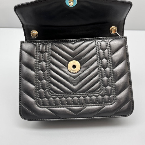 Bvlgari Small Serpenti Forever Shoulder Bag Calfskin Black