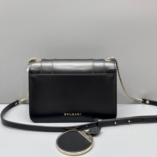 Bvlgari Serpenti Forever Day-To-Night Shoulder Bag Smooth Calfskin Black