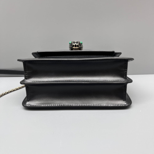 Bvlgari Serpenti Forever Day-To-Night Shoulder Bag Smooth Calfskin Black
