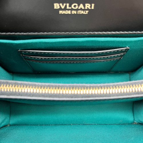 Bvlgari Serpenti Forever Day-To-Night Shoulder Bag Smooth Calfskin Black