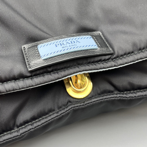 Prada Messenger Fur Re Nylon Black