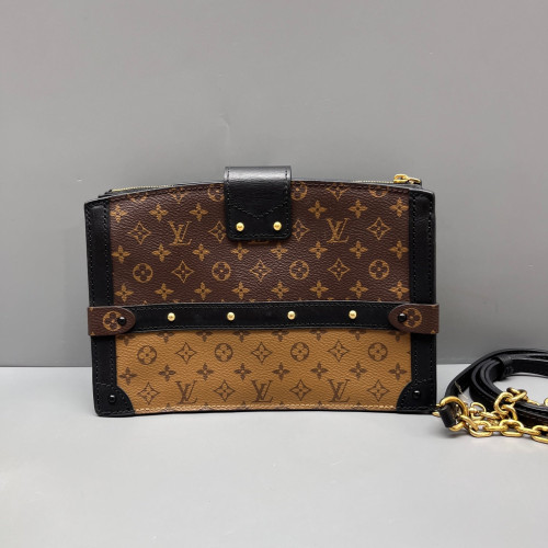 Louis Vuitton Trunk Clutch Reverse Monogram Brown
