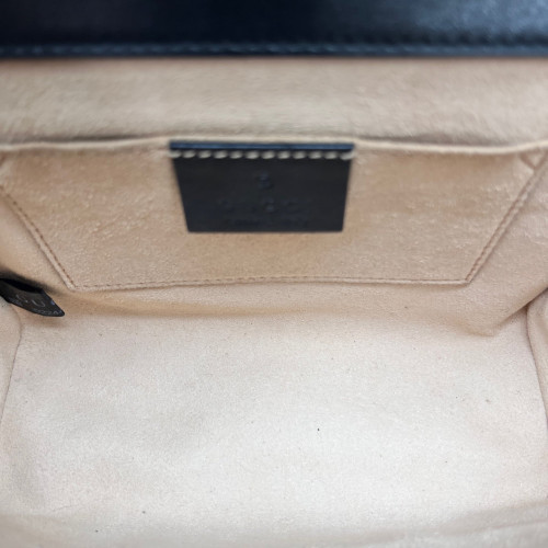 Gucci Small Padlock Shoulder Bag Guccissima Black