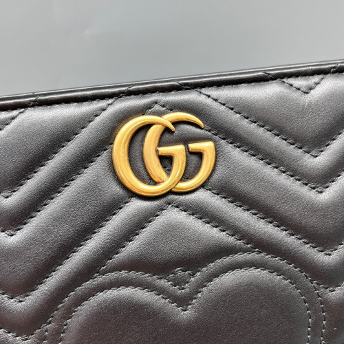 Gucci Matelasse GG Marmont Clutch Calfskin Black