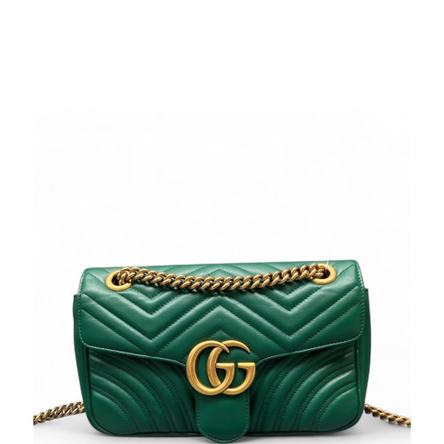 Gucci Matelasse Small GG Marmont Calfskin Green