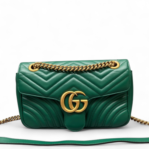 Gucci Matelasse Small GG Marmont Calfskin Green