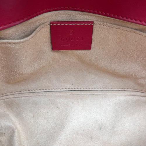 Gucci Diamante Mini GG Marmont Calfskin Red