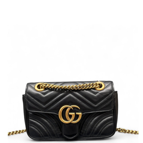 Gucci Matelasse Mini GG Marmont Calfskin Black
