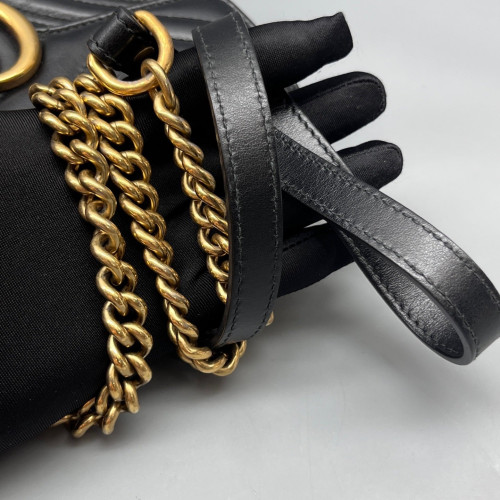 Gucci Matelasse Mini GG Marmont Calfskin Black