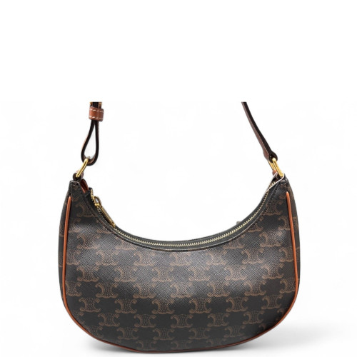 Celine Medium Ava Shoulder Bag Triomphe Brown Black