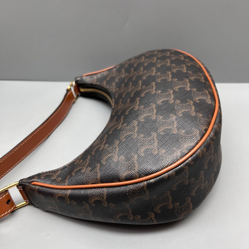 Celine Medium Ava Shoulder Bag Triomphe Brown Black