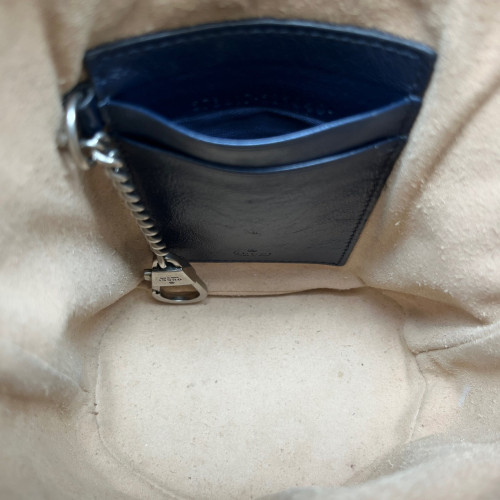 Gucci Matelasse Mini GG Marmont Bucket Bag Calfskin Blue